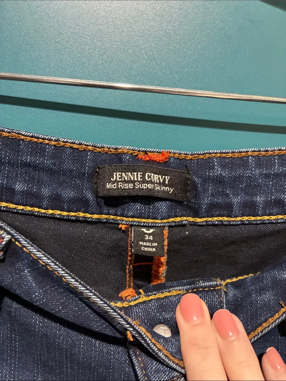 True Religion Jenny Curvy Dark Blue Women’s Jeans 34